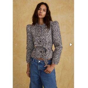 NWT MARISSA WEBB ALBIE QUILTED FLORAL JACKET IN GREEN FOREST FLORAL